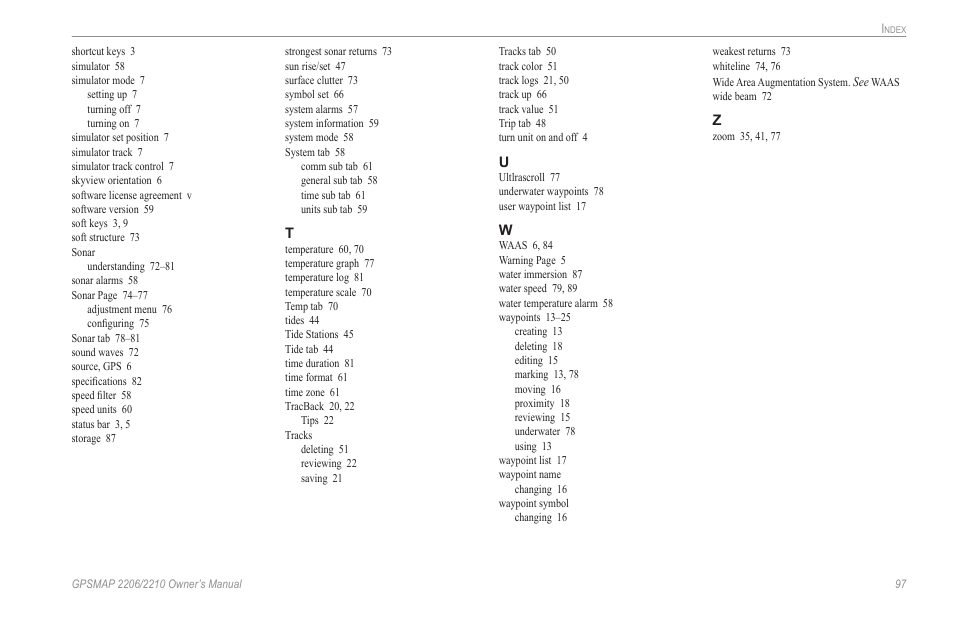 Garmin GPSMAP 2210 User Manual | Page 105 / 106