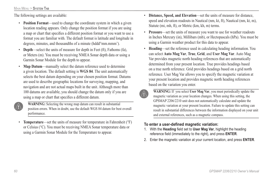 Garmin GPSMAP 2210 User Manual | Page 68 / 106