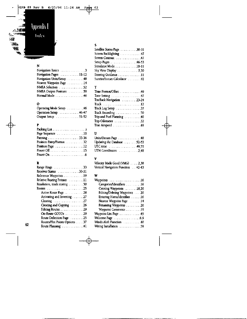 Garmin GPS 89 User Manual | Page 66 / 68