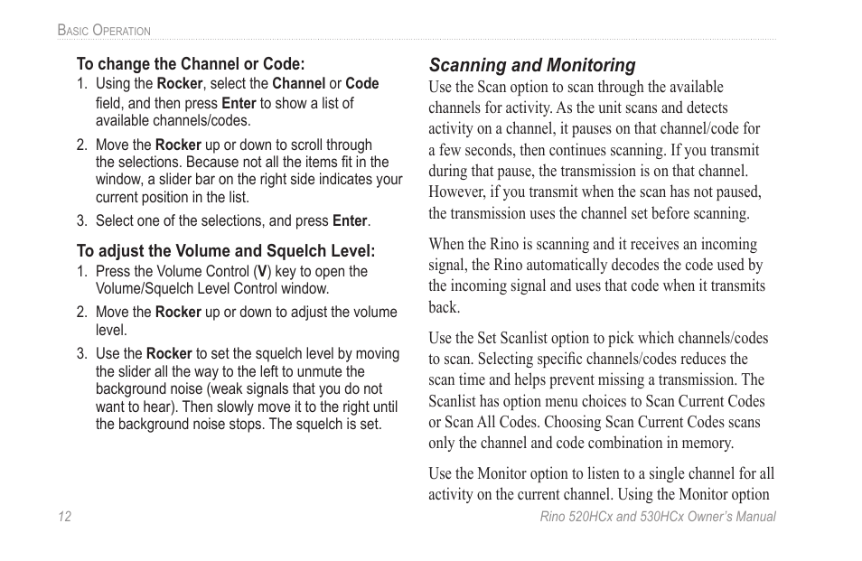 Garmin RINO 530HCx User Manual | Page 18 / 74