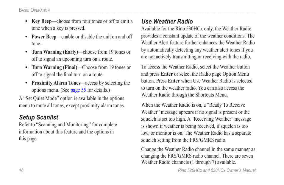 Garmin RINO 530HCx User Manual | Page 22 / 74