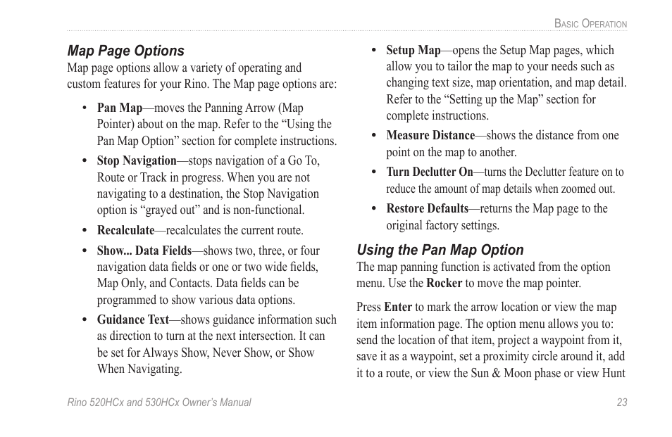 Garmin RINO 530HCx User Manual | Page 29 / 74