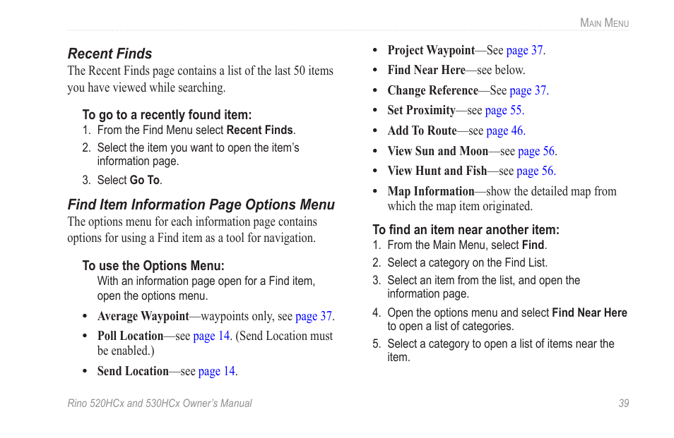 Garmin RINO 530HCx User Manual | Page 45 / 74