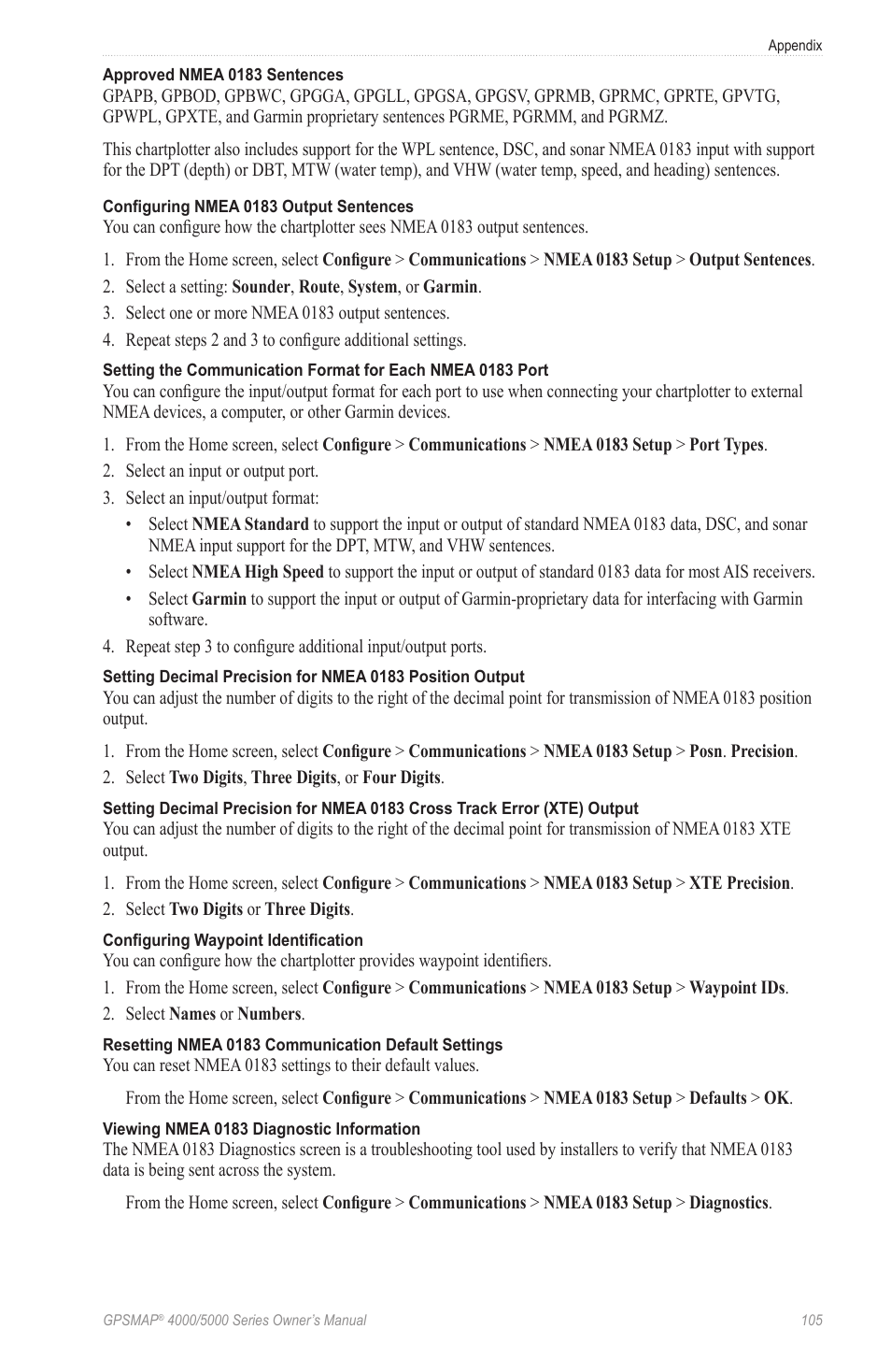 Garmin GPSMAP 5215 User Manual | Page 109 / 116
