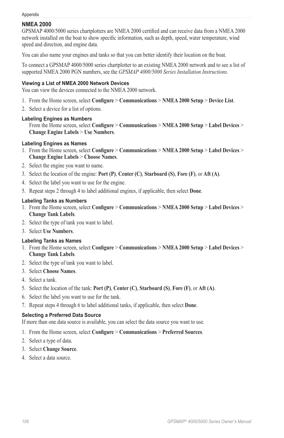 Garmin GPSMAP 5215 User Manual | Page 110 / 116