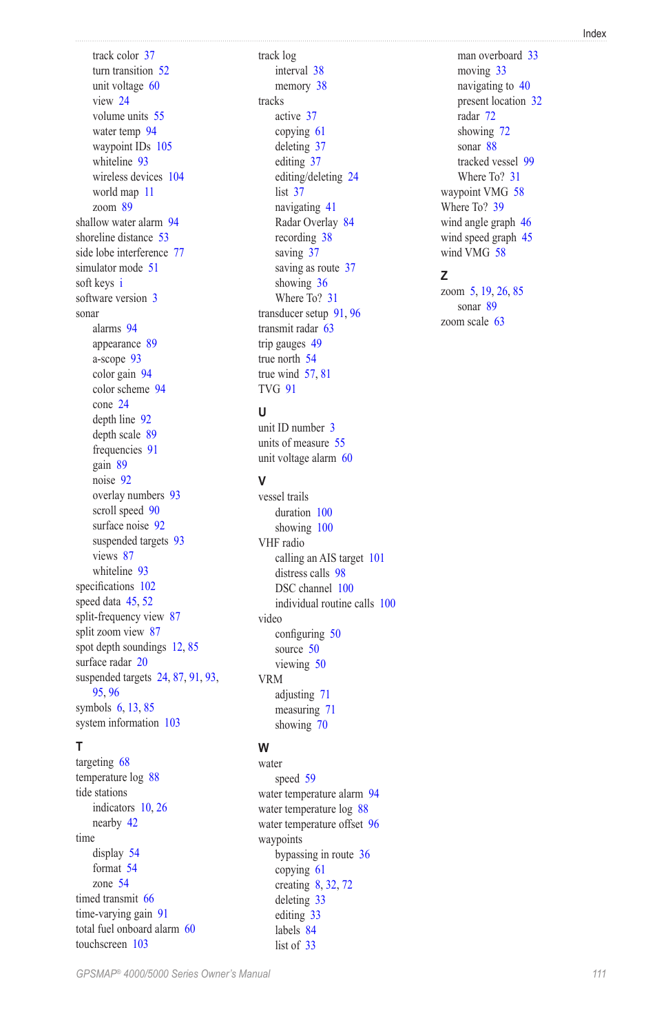 Garmin GPSMAP 5215 User Manual | Page 115 / 116