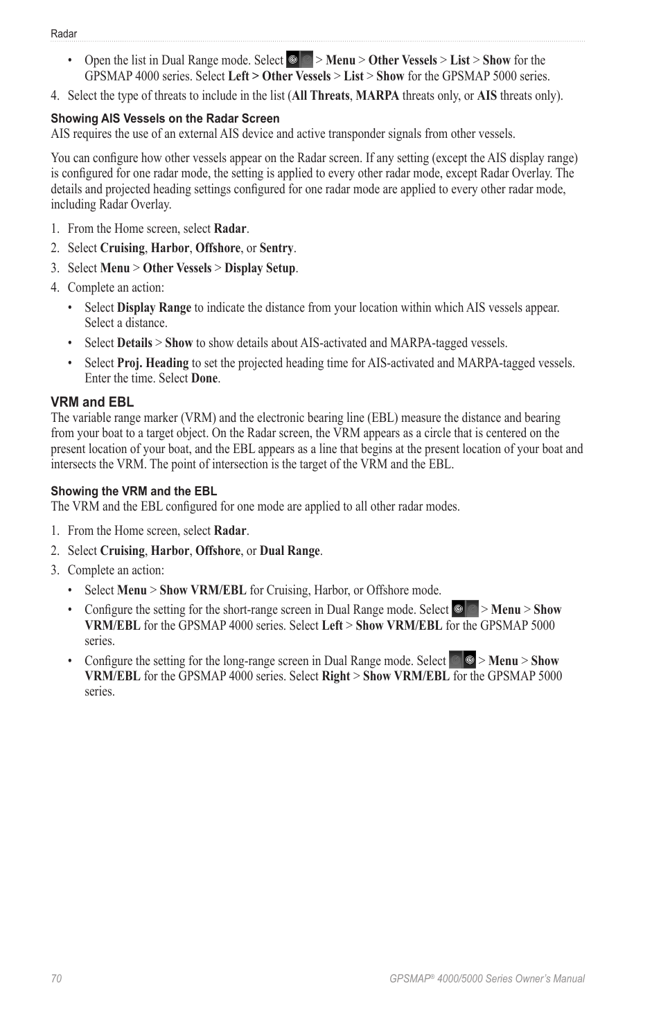 Garmin GPSMAP 5215 User Manual | Page 74 / 116