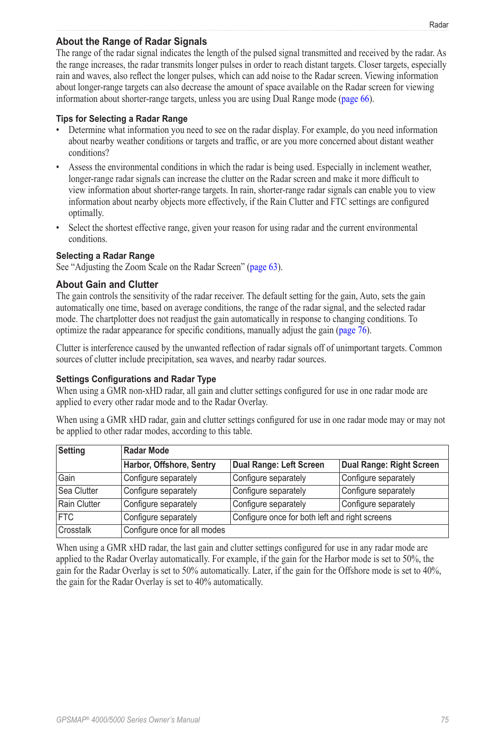 Select a radar range | Garmin GPSMAP 5215 User Manual | Page 79 / 116