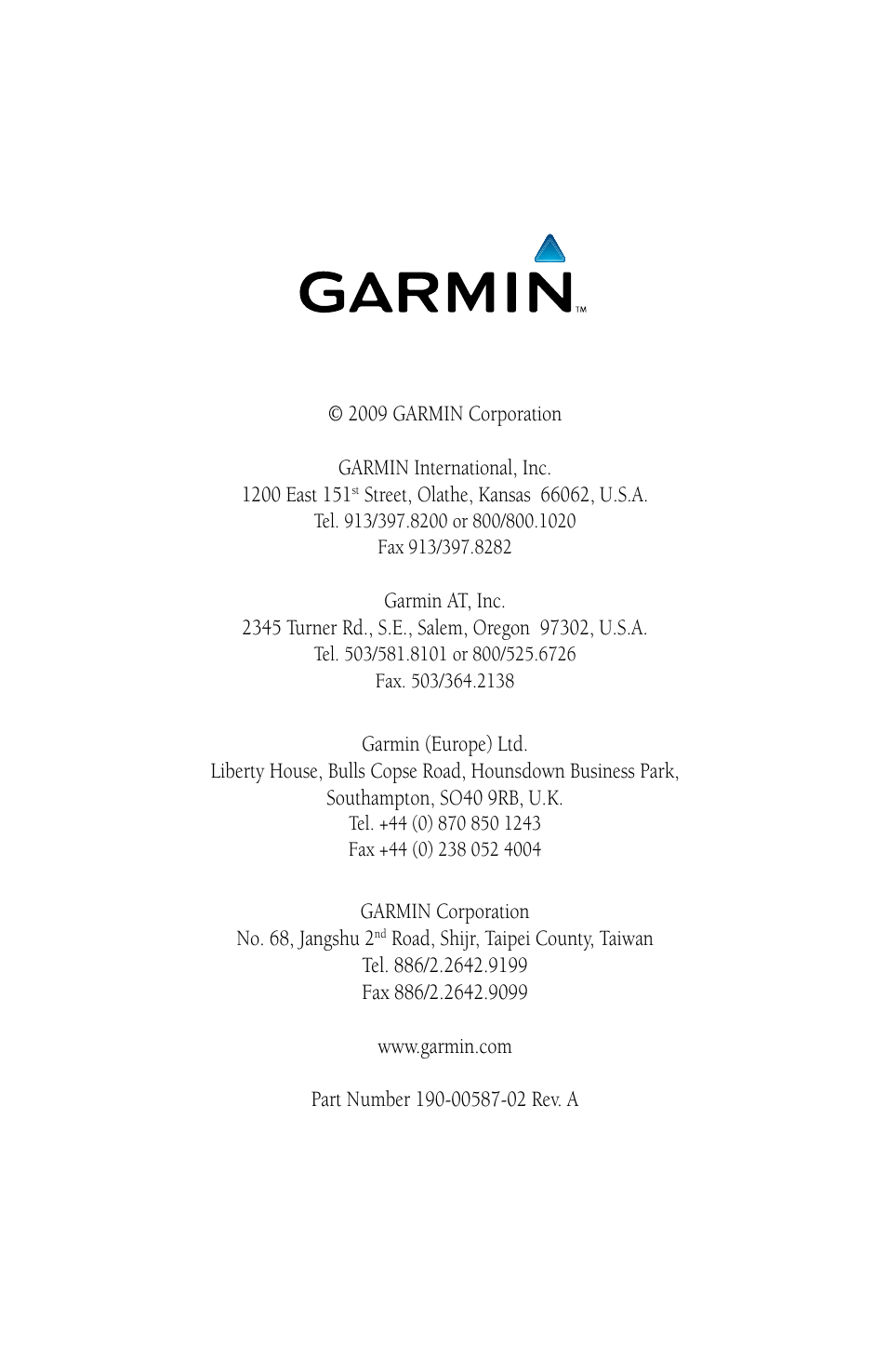 Garmin GTS 855 User Manual | Page 26 / 26