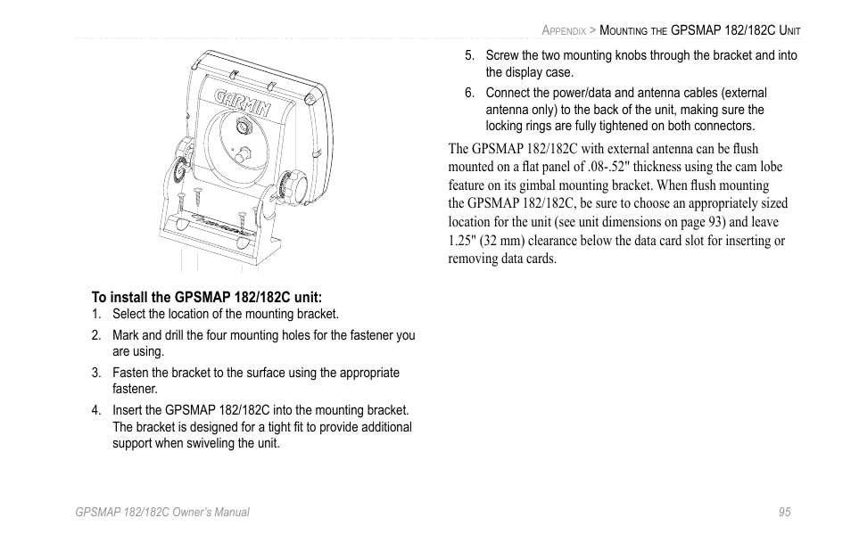 Garmin GPSMAP 182C User Manual | Page 101 / 126