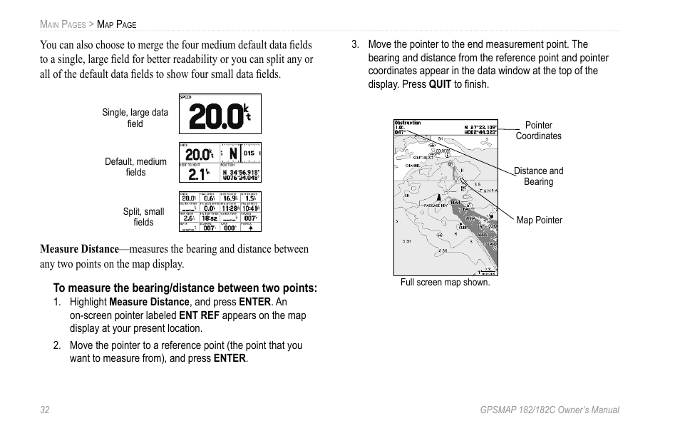 Garmin GPSMAP 182C User Manual | Page 38 / 126