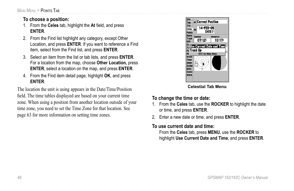 Garmin GPSMAP 182C User Manual | Page 54 / 126