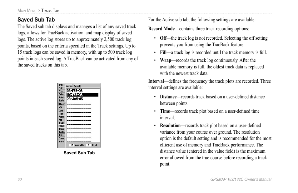 Garmin GPSMAP 182C User Manual | Page 66 / 126