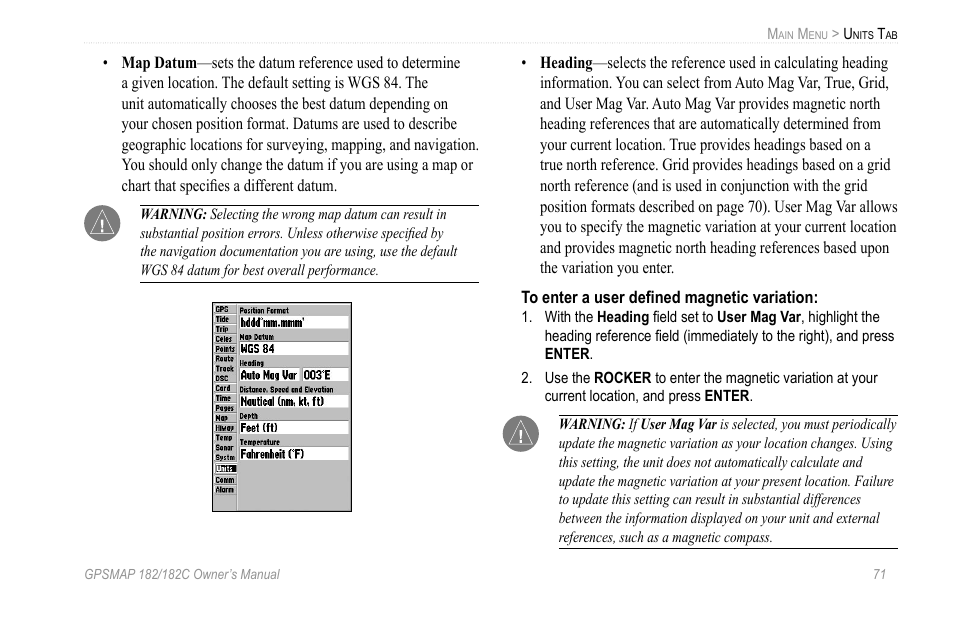 Garmin GPSMAP 182C User Manual | Page 77 / 126