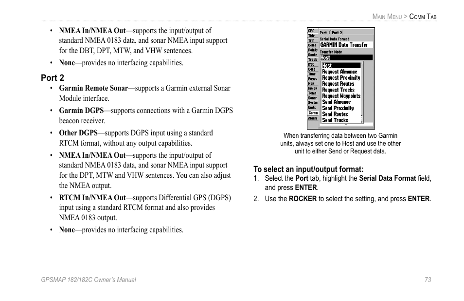 Garmin GPSMAP 182C User Manual | Page 79 / 126