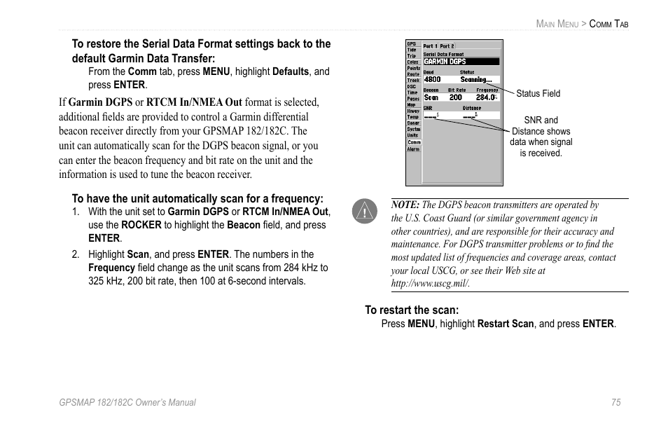 Garmin GPSMAP 182C User Manual | Page 81 / 126