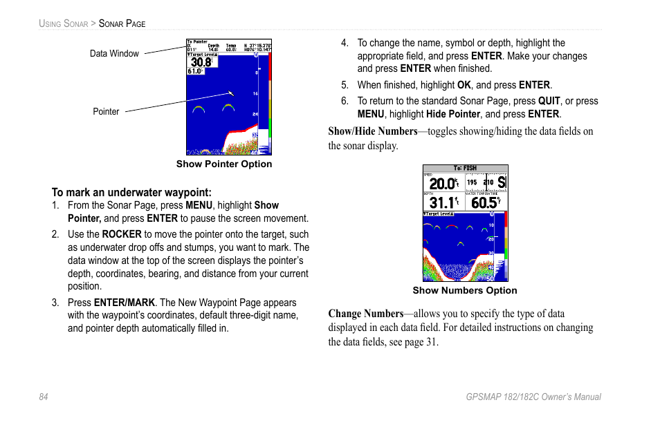 Garmin GPSMAP 182C User Manual | Page 90 / 126