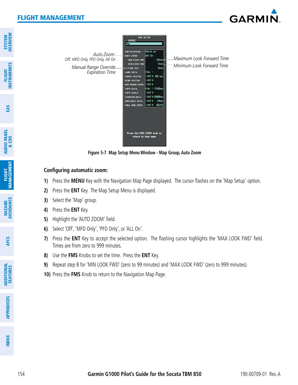 Flight management | Garmin G1000 Socata TBM 850 User Manual | Page 166 / 588