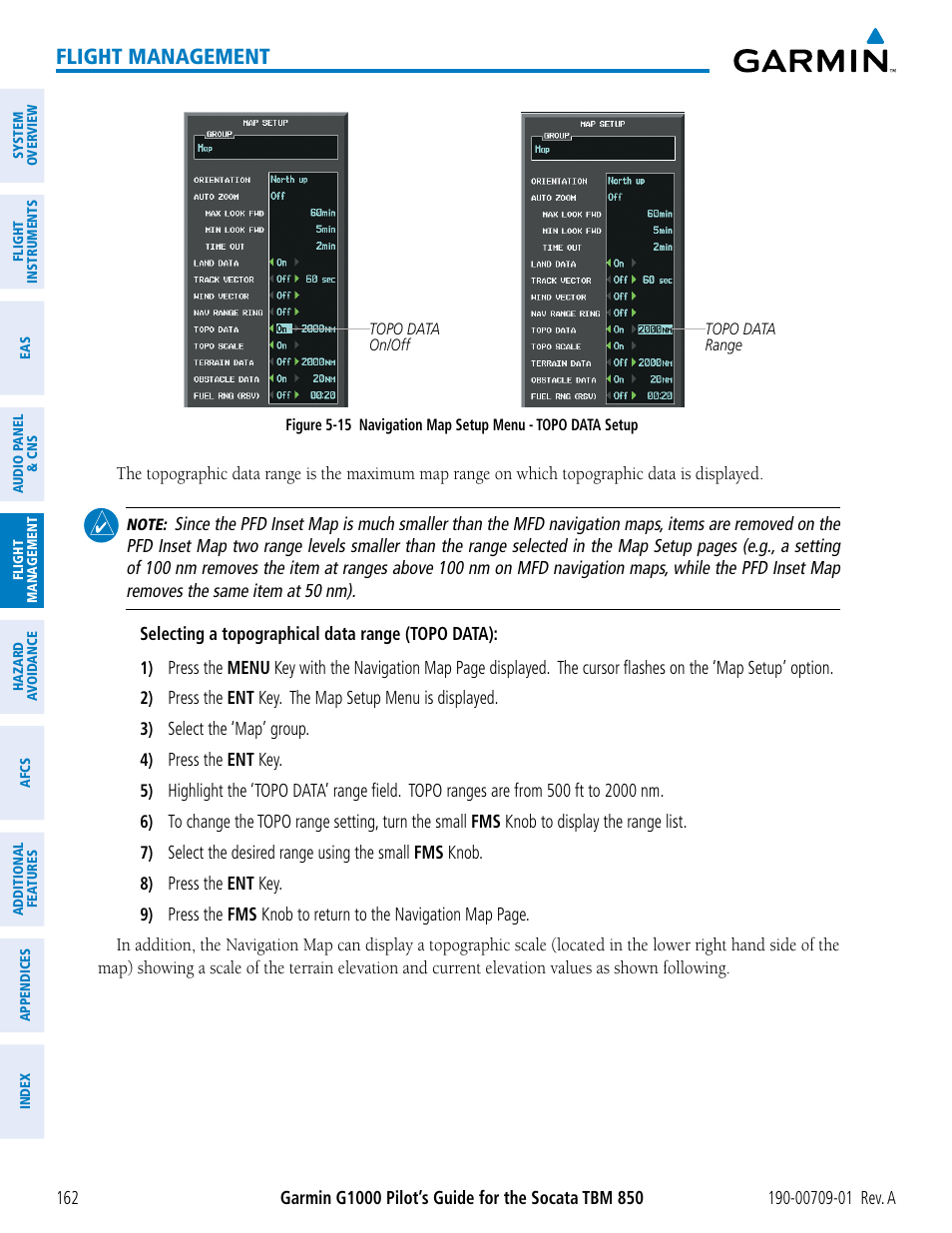 Flight management | Garmin G1000 Socata TBM 850 User Manual | Page 174 / 588