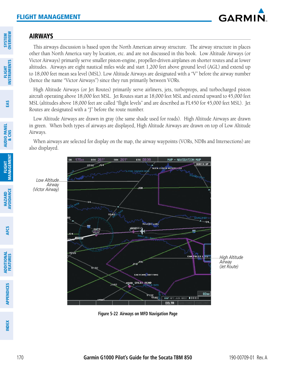 Airways, Flight management | Garmin G1000 Socata TBM 850 User Manual | Page 182 / 588