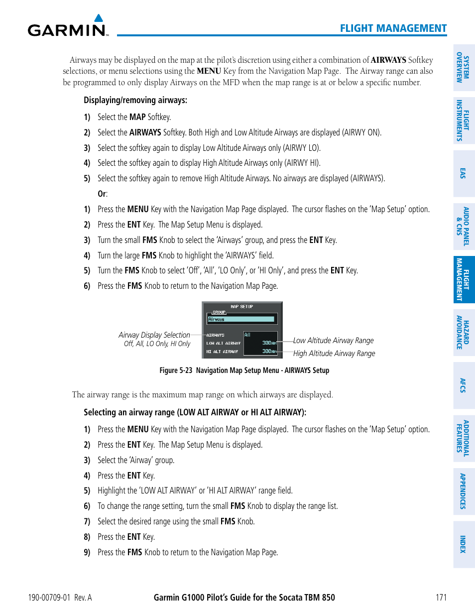 Flight management | Garmin G1000 Socata TBM 850 User Manual | Page 183 / 588