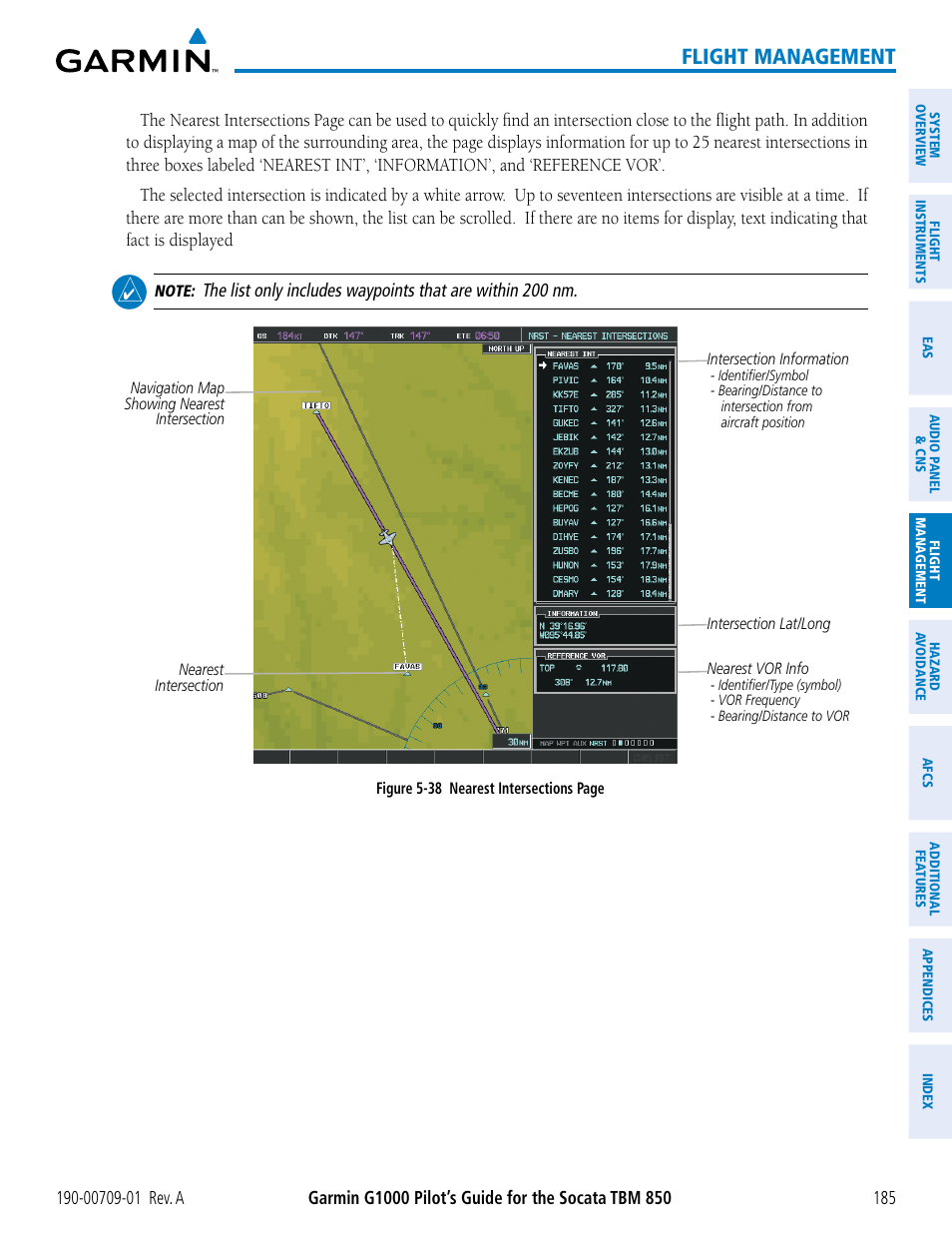 Flight management | Garmin G1000 Socata TBM 850 User Manual | Page 197 / 588