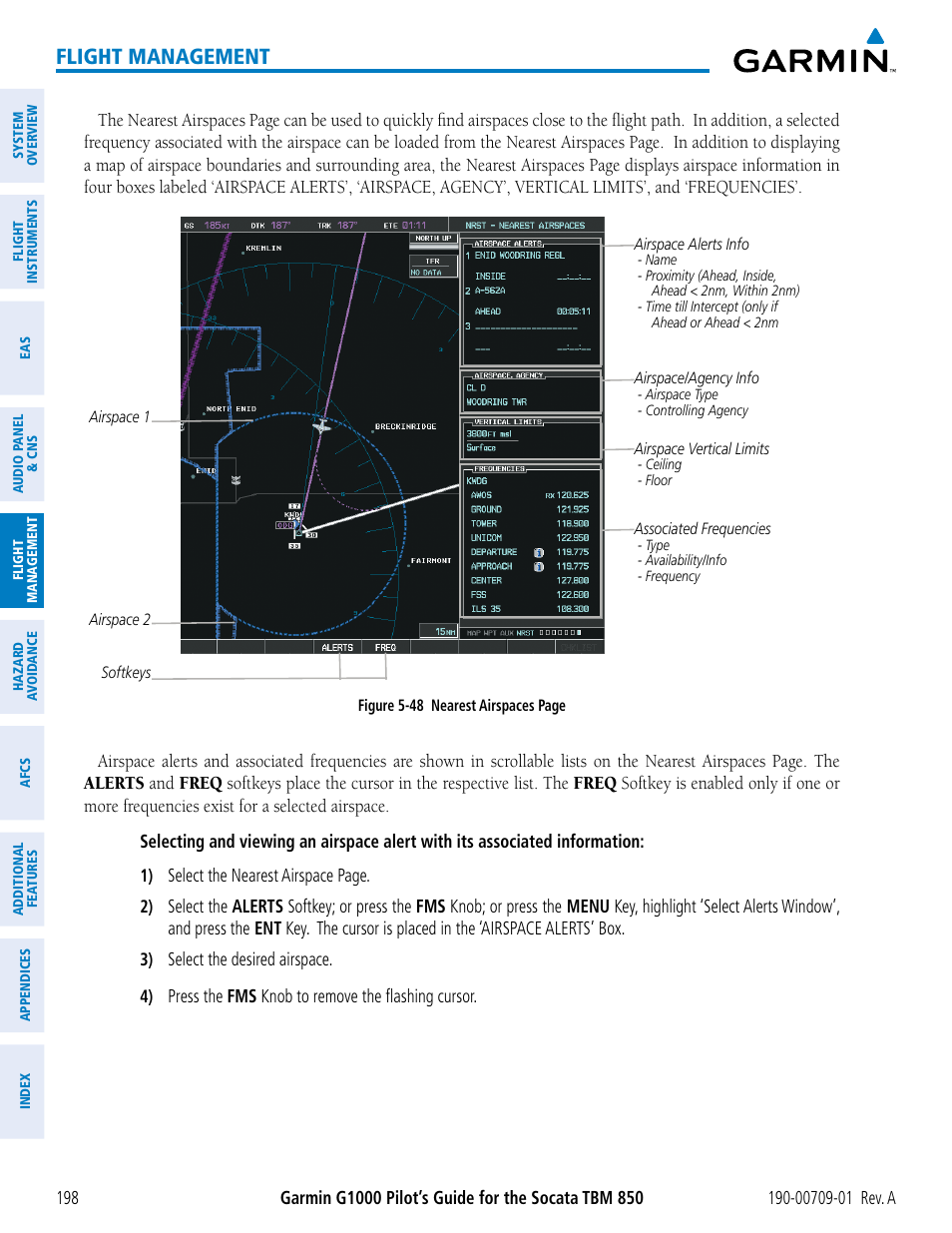 Flight management | Garmin G1000 Socata TBM 850 User Manual | Page 210 / 588