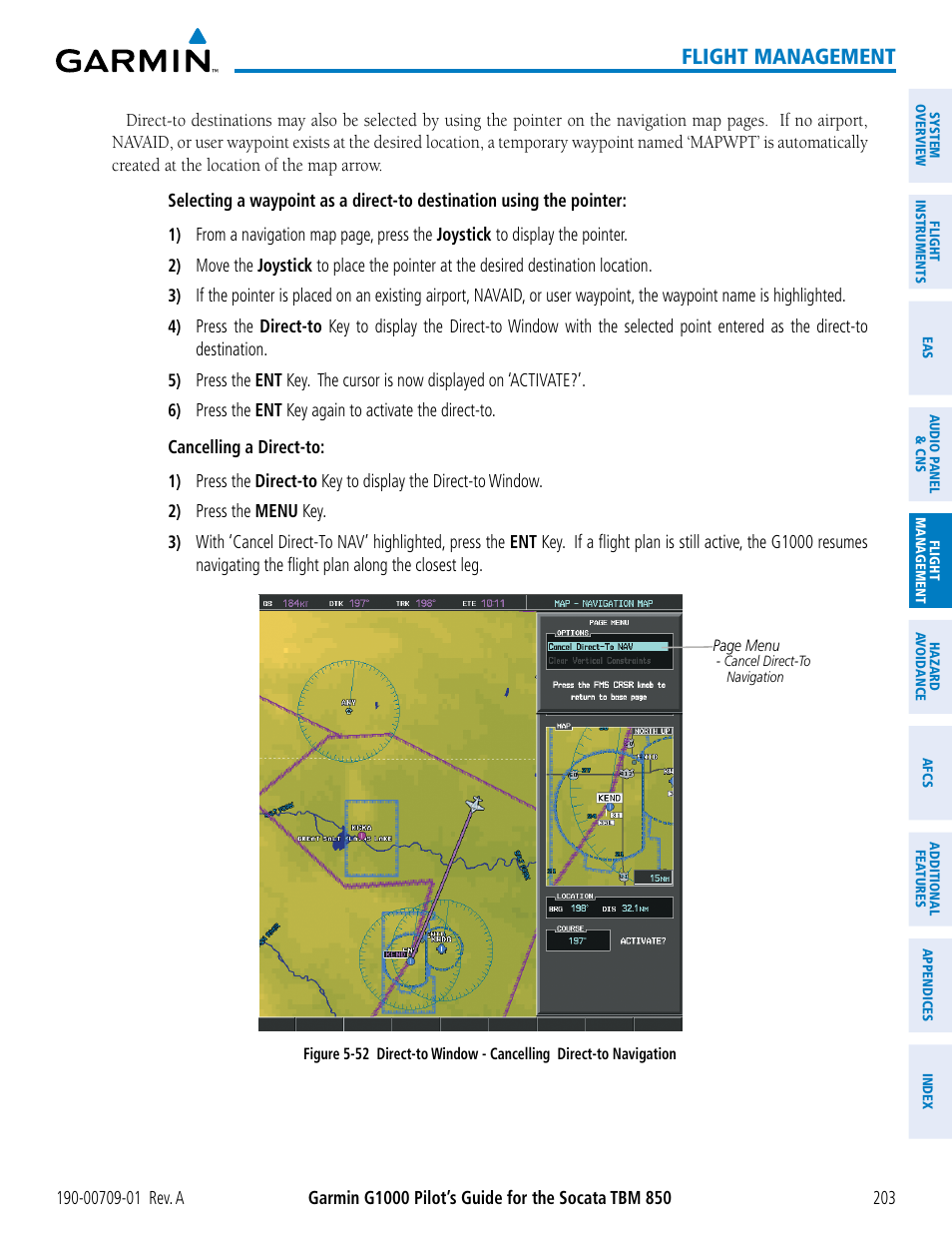 Flight management | Garmin G1000 Socata TBM 850 User Manual | Page 215 / 588