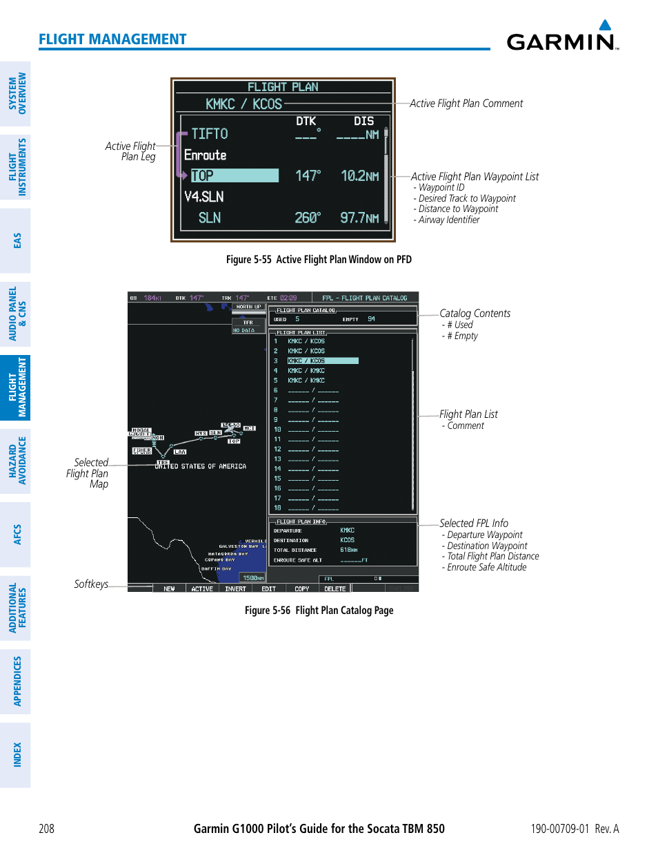 Flight management | Garmin G1000 Socata TBM 850 User Manual | Page 220 / 588