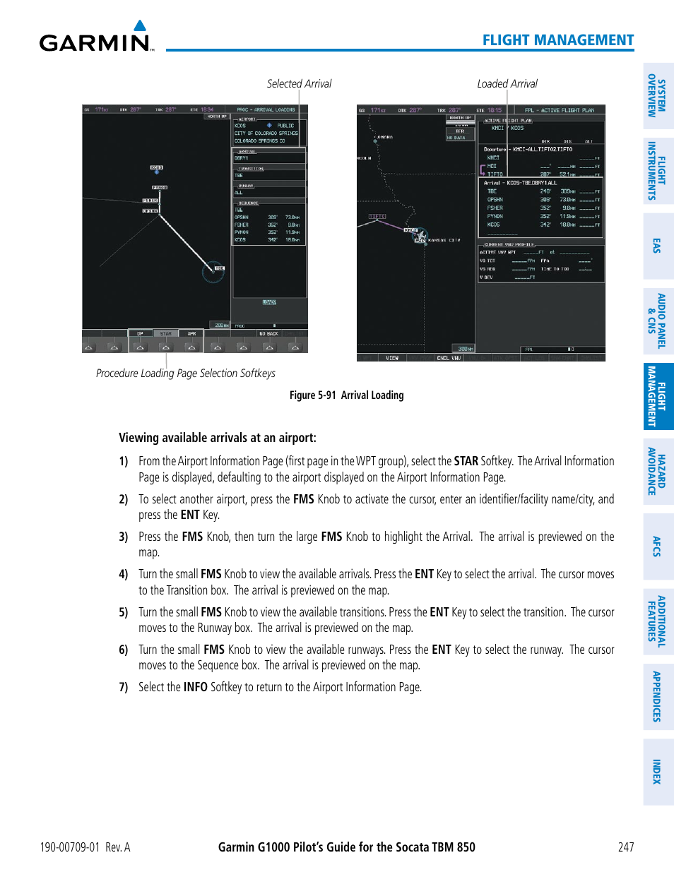 Flight management | Garmin G1000 Socata TBM 850 User Manual | Page 259 / 588