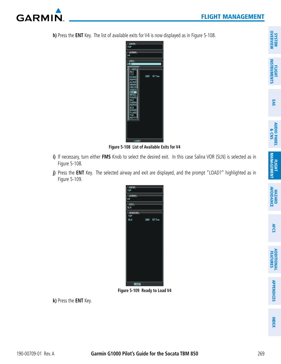 Flight management | Garmin G1000 Socata TBM 850 User Manual | Page 281 / 588