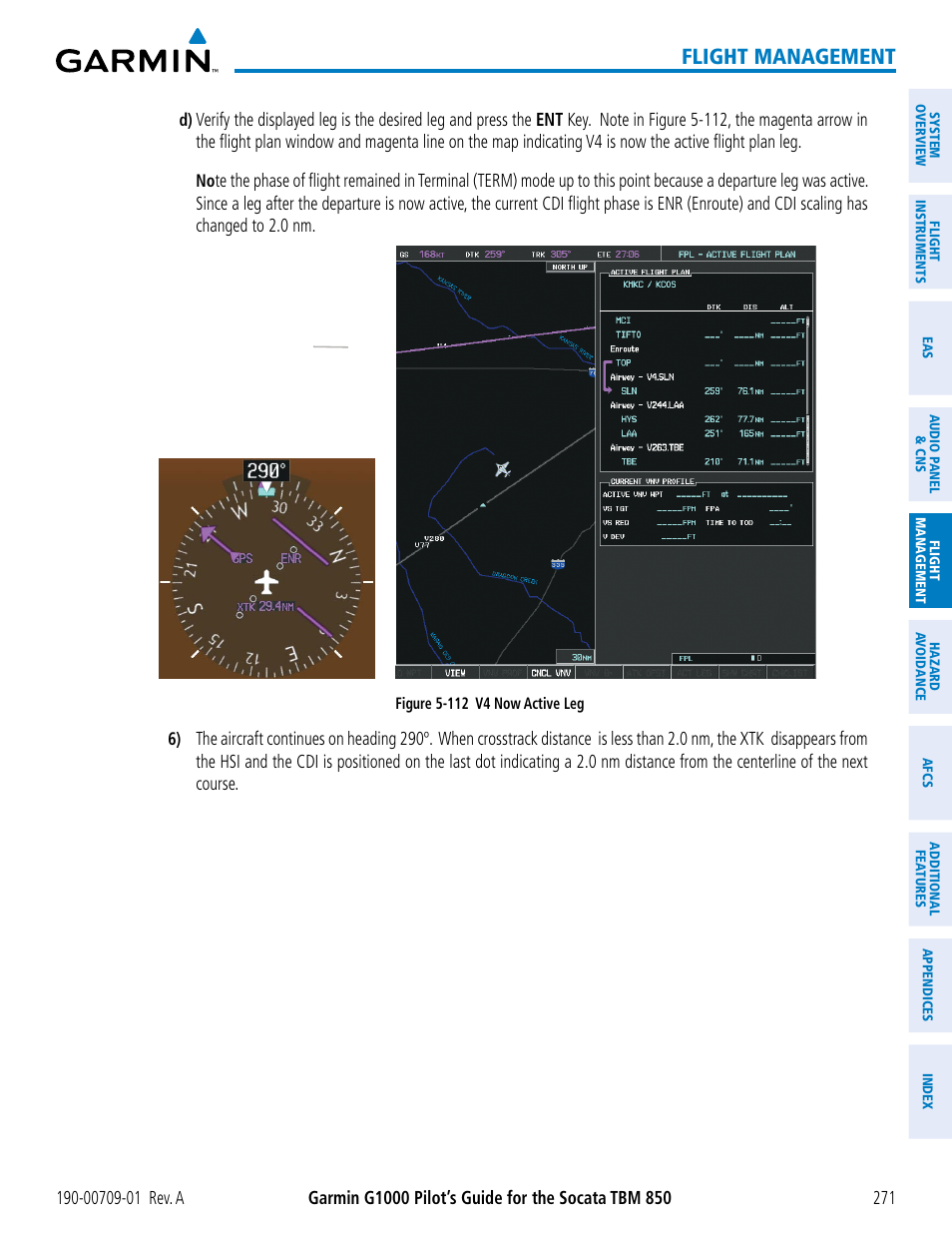 Flight management | Garmin G1000 Socata TBM 850 User Manual | Page 283 / 588