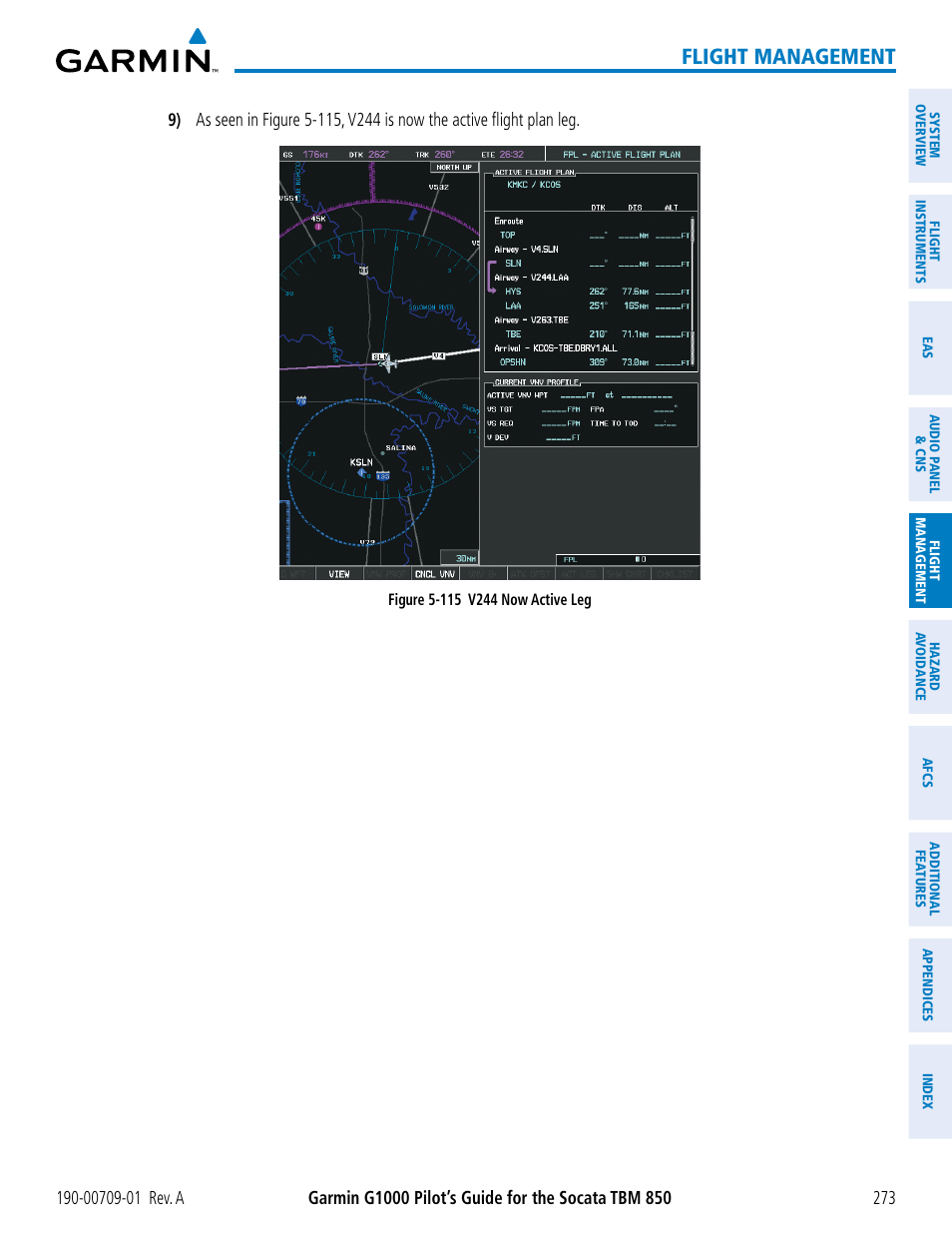 Flight management | Garmin G1000 Socata TBM 850 User Manual | Page 285 / 588