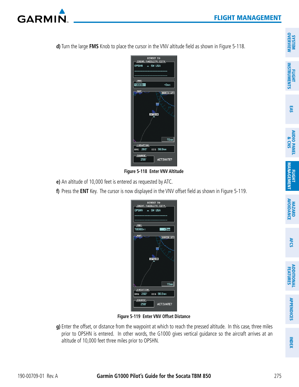 Flight management | Garmin G1000 Socata TBM 850 User Manual | Page 287 / 588