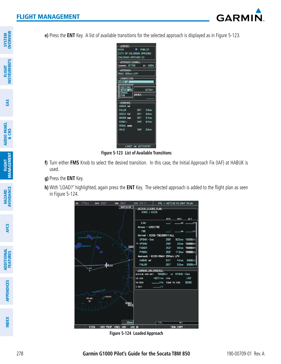 Flight management | Garmin G1000 Socata TBM 850 User Manual | Page 290 / 588