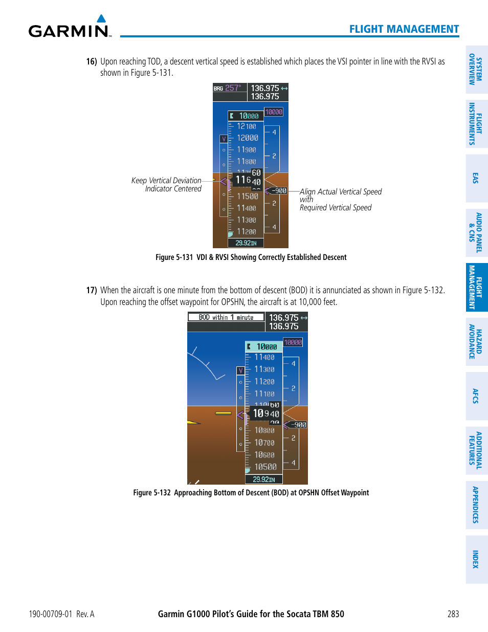 Flight management | Garmin G1000 Socata TBM 850 User Manual | Page 295 / 588