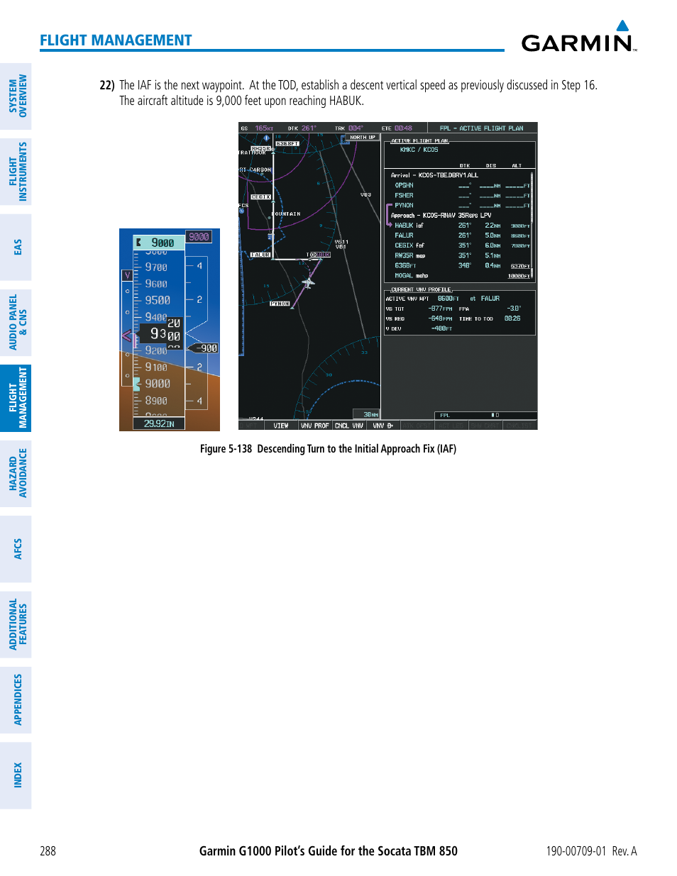 Flight management | Garmin G1000 Socata TBM 850 User Manual | Page 300 / 588