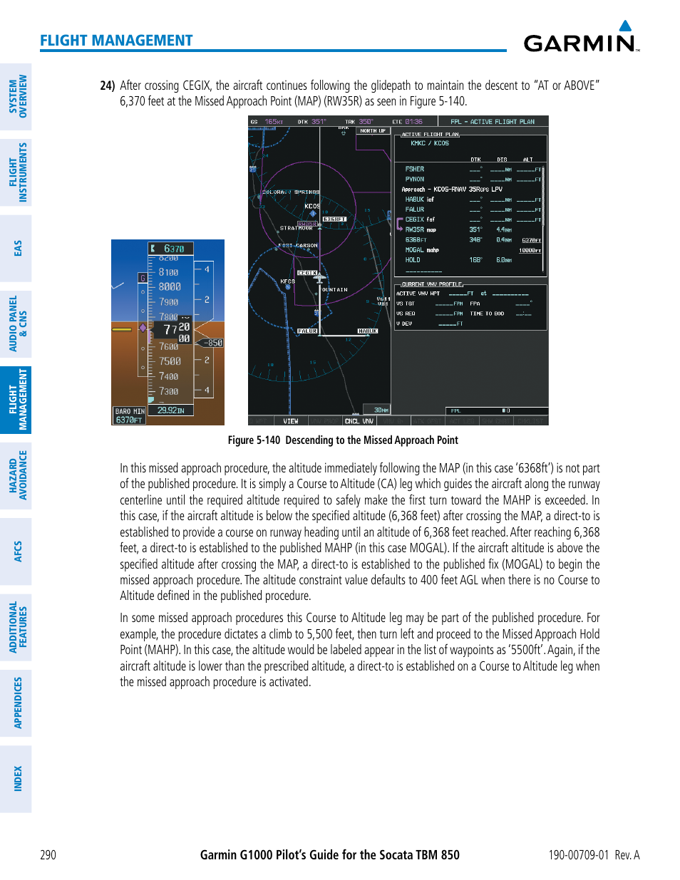 Flight management | Garmin G1000 Socata TBM 850 User Manual | Page 302 / 588