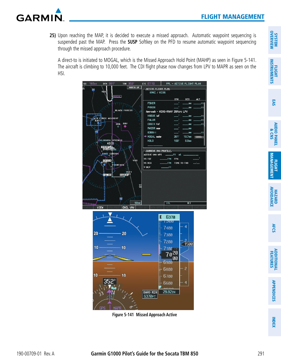 Flight management | Garmin G1000 Socata TBM 850 User Manual | Page 303 / 588