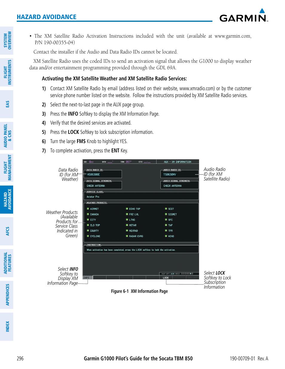 Hazard avoidance | Garmin G1000 Socata TBM 850 User Manual | Page 308 / 588