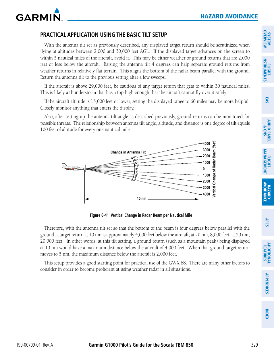 Hazard avoidance, Practical application using the basic tilt setup | Garmin G1000 Socata TBM 850 User Manual | Page 341 / 588