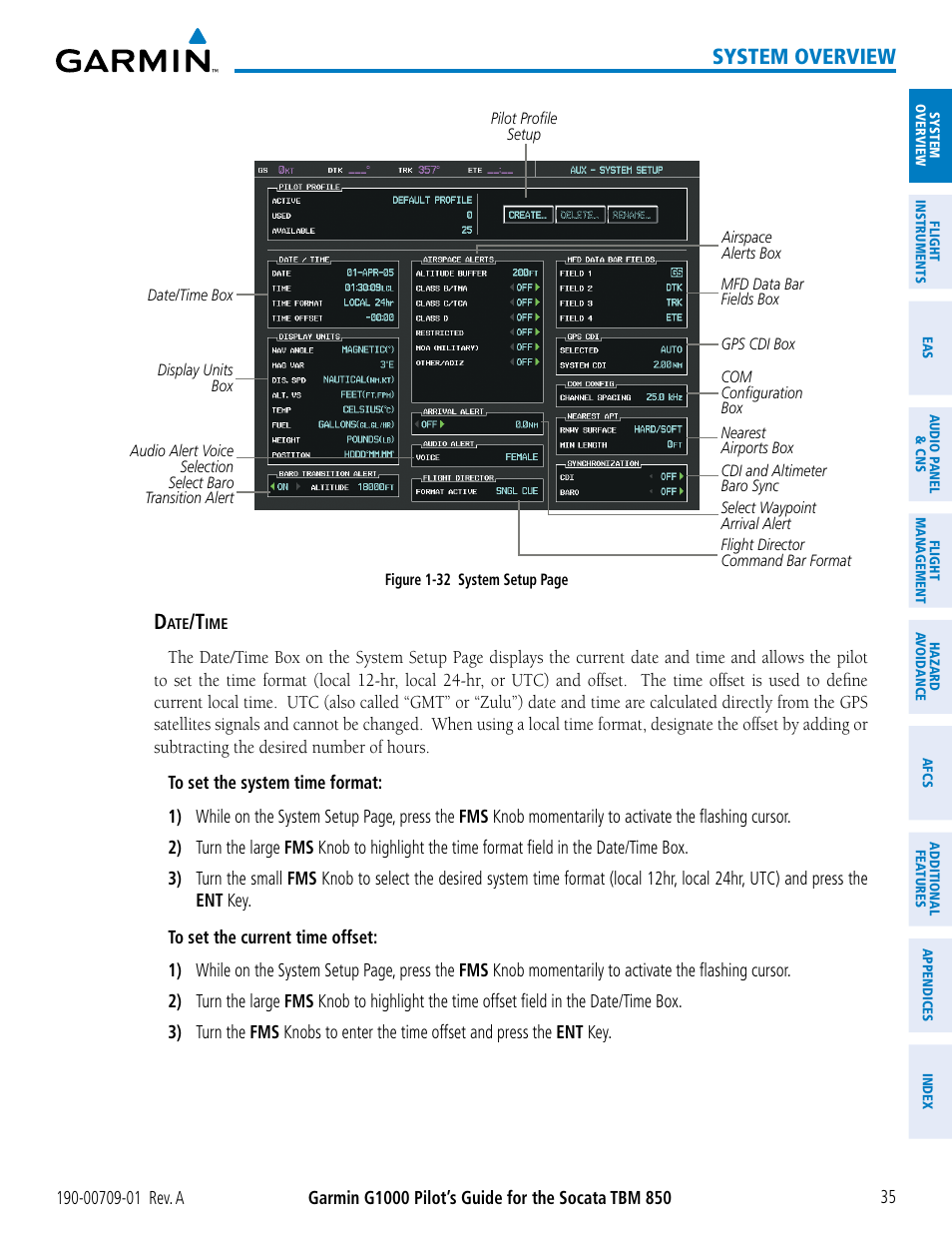 System overview | Garmin G1000 Socata TBM 850 User Manual | Page 47 / 588