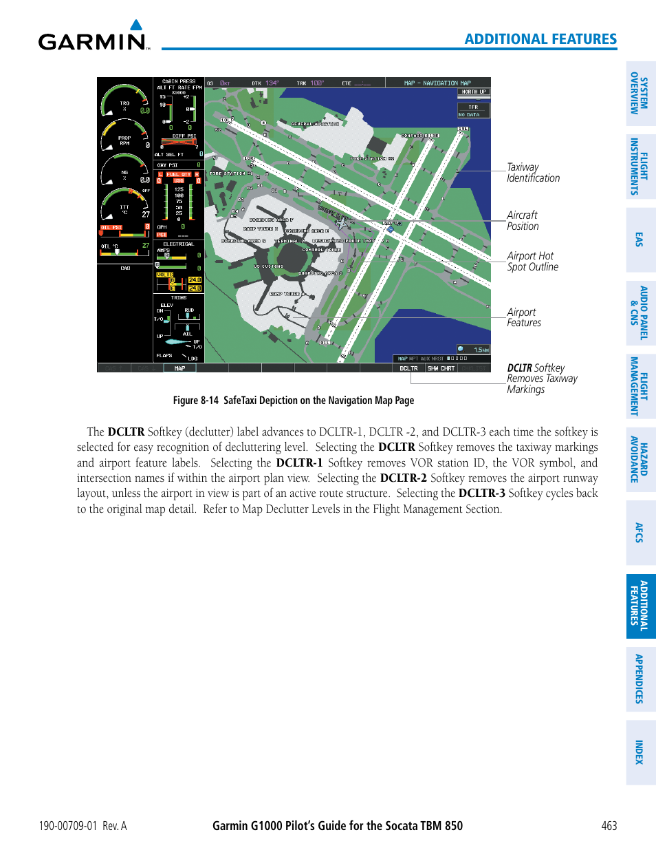 Additional features | Garmin G1000 Socata TBM 850 User Manual | Page 475 / 588