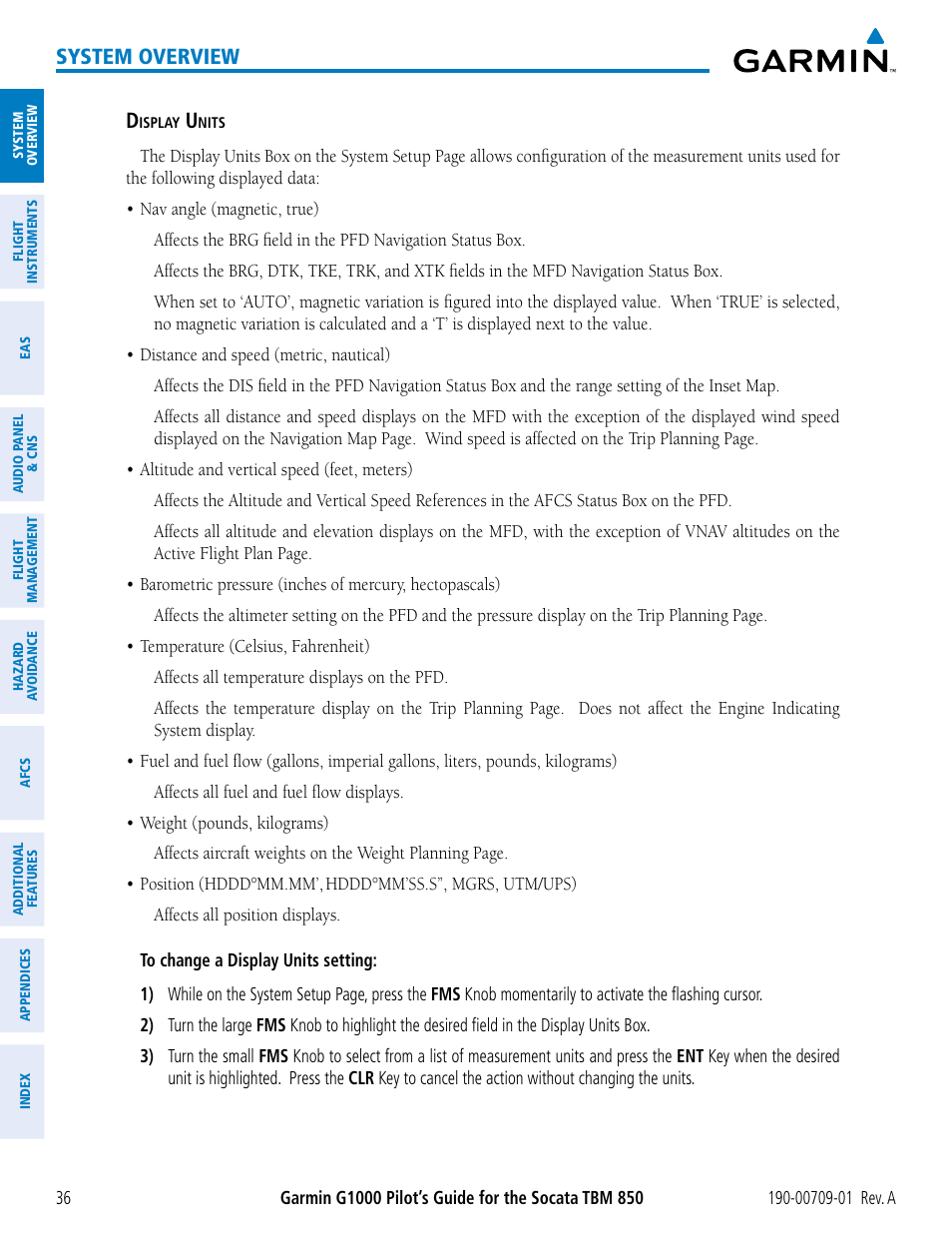 System overview | Garmin G1000 Socata TBM 850 User Manual | Page 48 / 588