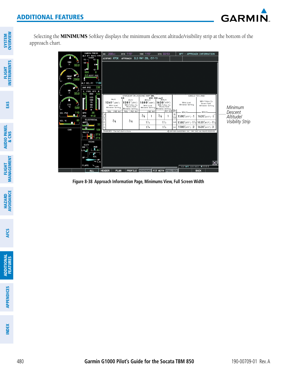 Additional features | Garmin G1000 Socata TBM 850 User Manual | Page 492 / 588