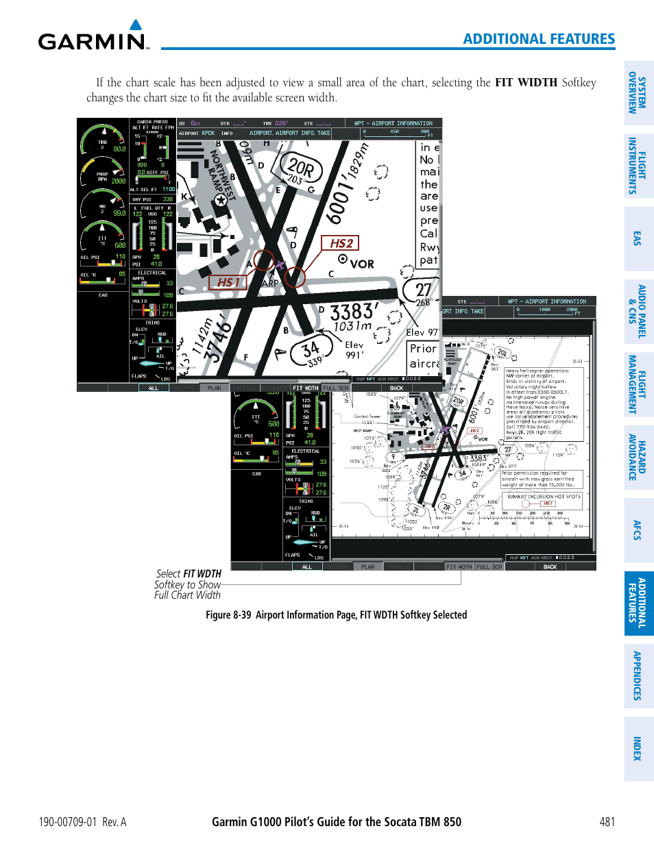 Additional features | Garmin G1000 Socata TBM 850 User Manual | Page 493 / 588