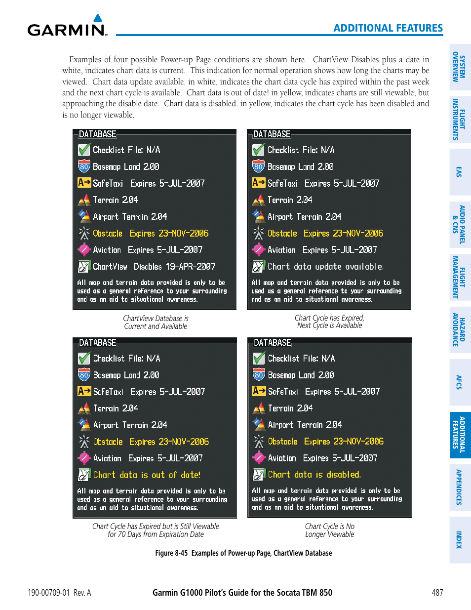 Additional features | Garmin G1000 Socata TBM 850 User Manual | Page 499 / 588