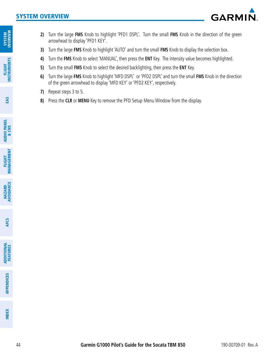 System overview | Garmin G1000 Socata TBM 850 User Manual | Page 56 / 588