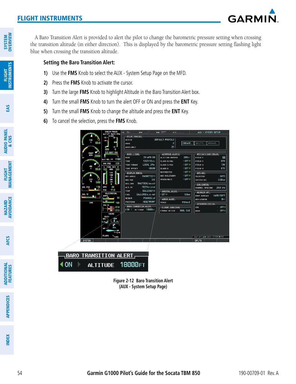 Flight instruments | Garmin G1000 Socata TBM 850 User Manual | Page 66 / 588