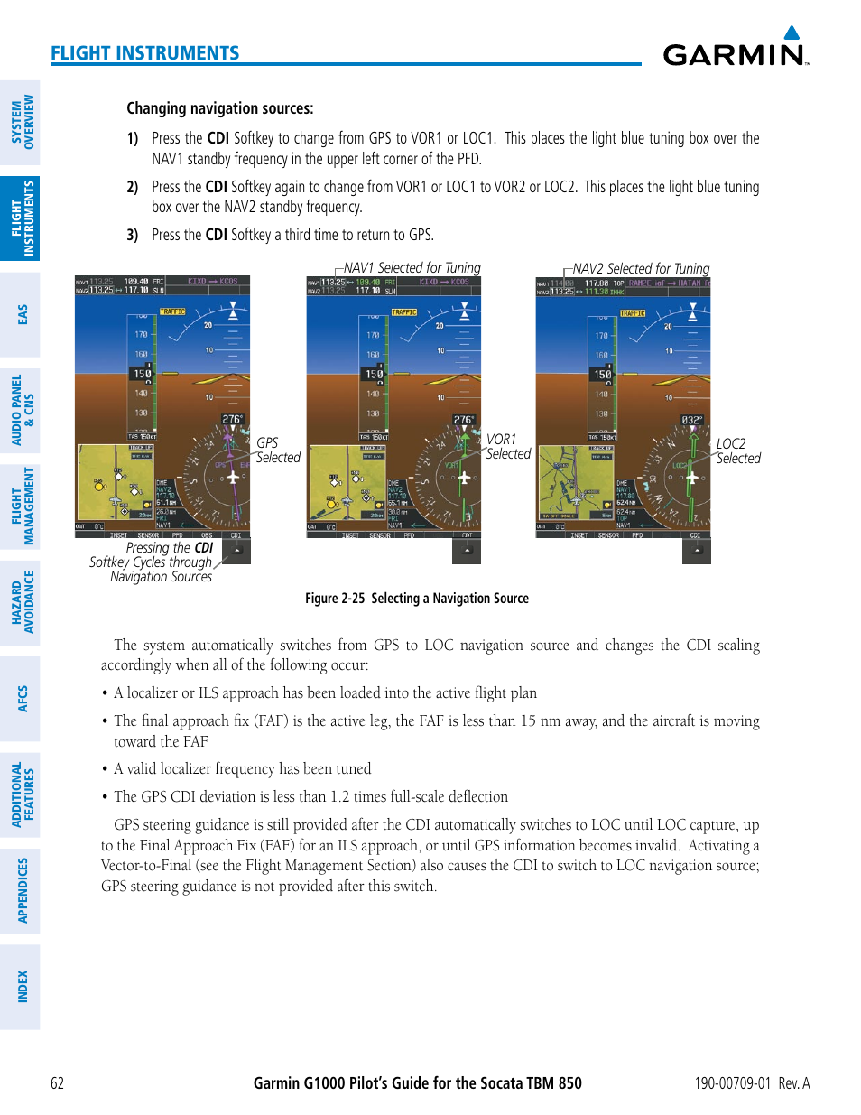 Flight instruments | Garmin G1000 Socata TBM 850 User Manual | Page 74 / 588